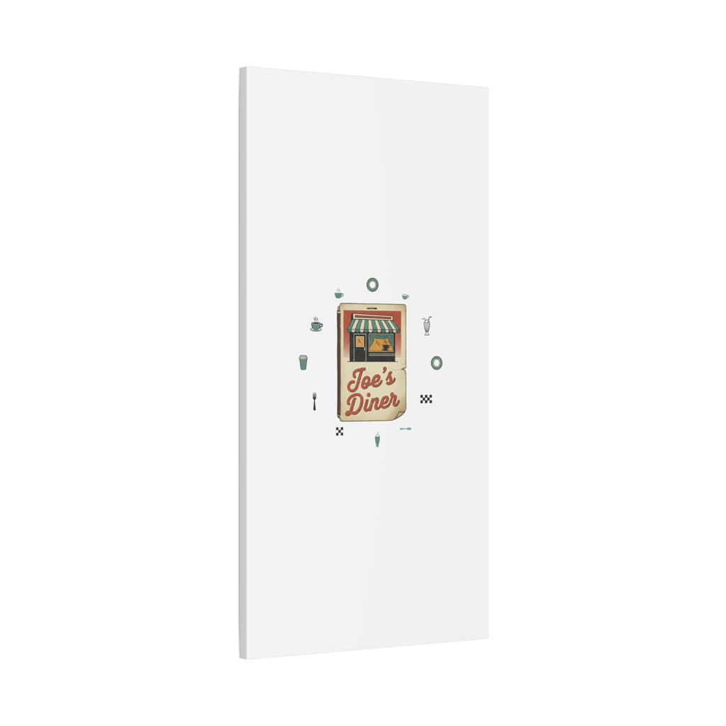 Diner Matchbook Graphic Canvas, Vintage Ephemera Art | Retro Micro Ad Print