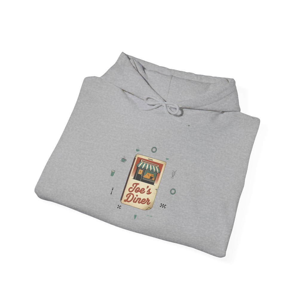 Diner Match Cover Pocket Logo Hoodie | vintage ephemera art, retro micro ad print