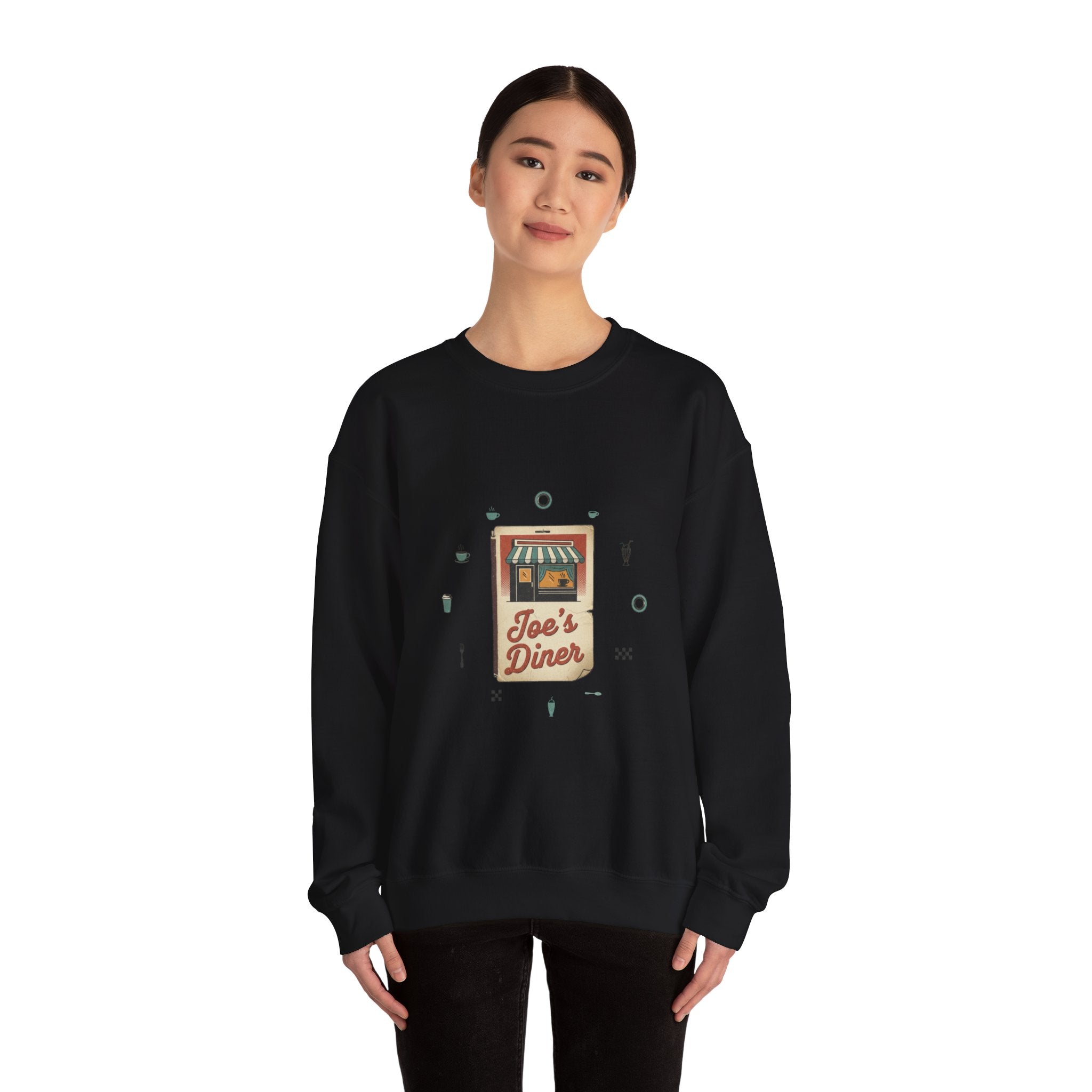 Diner Matchbook Graphic Sweatshirt | vintage ephemera art, retro micro ad print