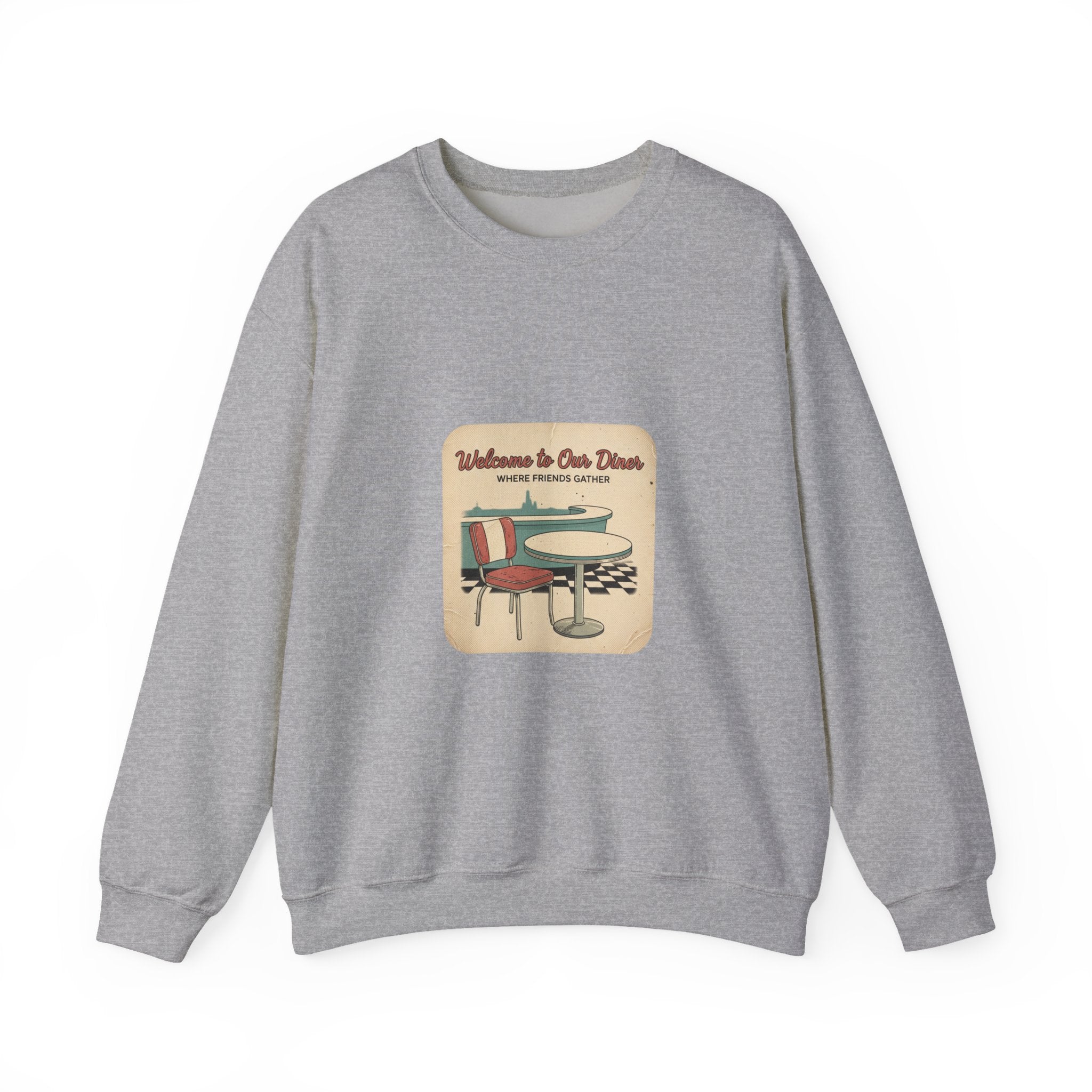 Diner Match Cover Graphic Sweatshirt | vintage ephemera art, retro micro ad print