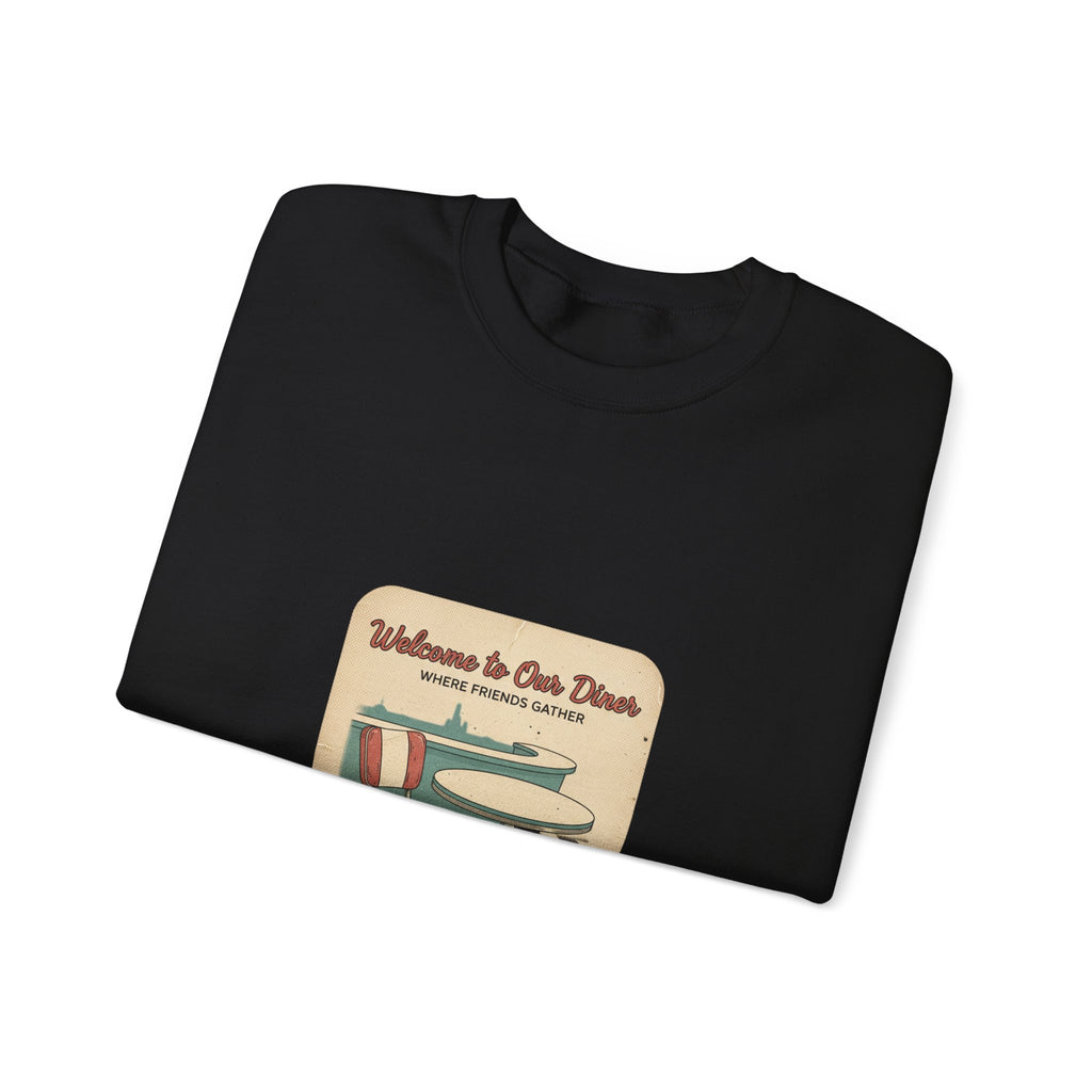 Diner Match Cover Graphic Sweatshirt | vintage ephemera art, retro micro ad print