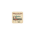 Diner Matchbook Graphic Sticker | Vintage Ephemera, Retro Micro Ad