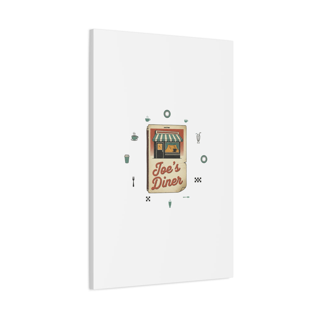Diner Matchbook Graphic Canvas, Vintage Ephemera Art | Retro Micro Ad Print