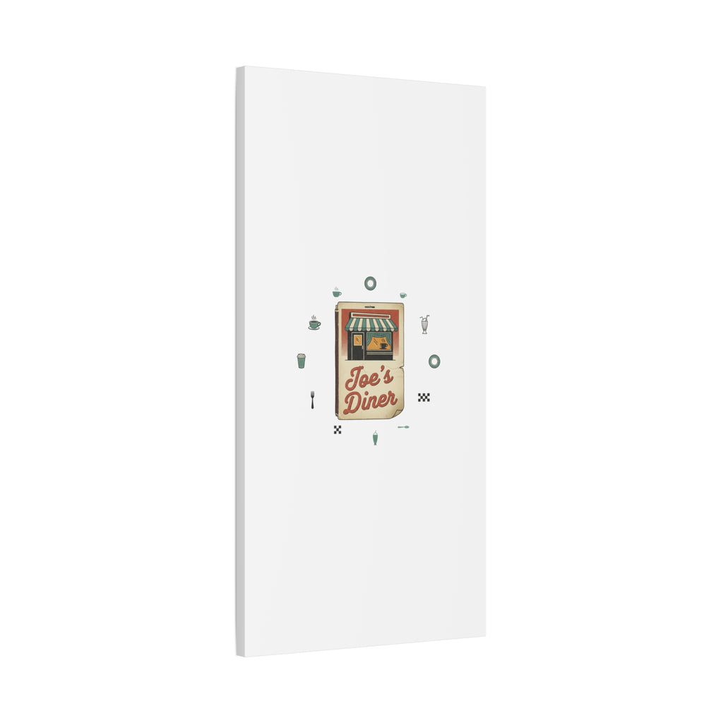 Diner Matchbook Graphic Canvas, Vintage Ephemera Art | Retro Micro Ad Print