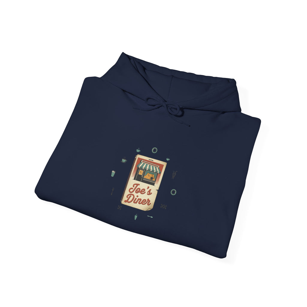 Diner Match Cover Pocket Logo Hoodie | vintage ephemera art, retro micro ad print