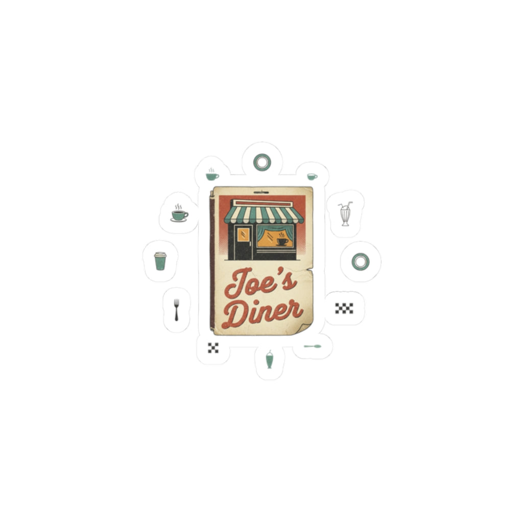 Diner Matchbook Sticker | Vintage Ephemera, Retro Micro Ad Pocket Logo