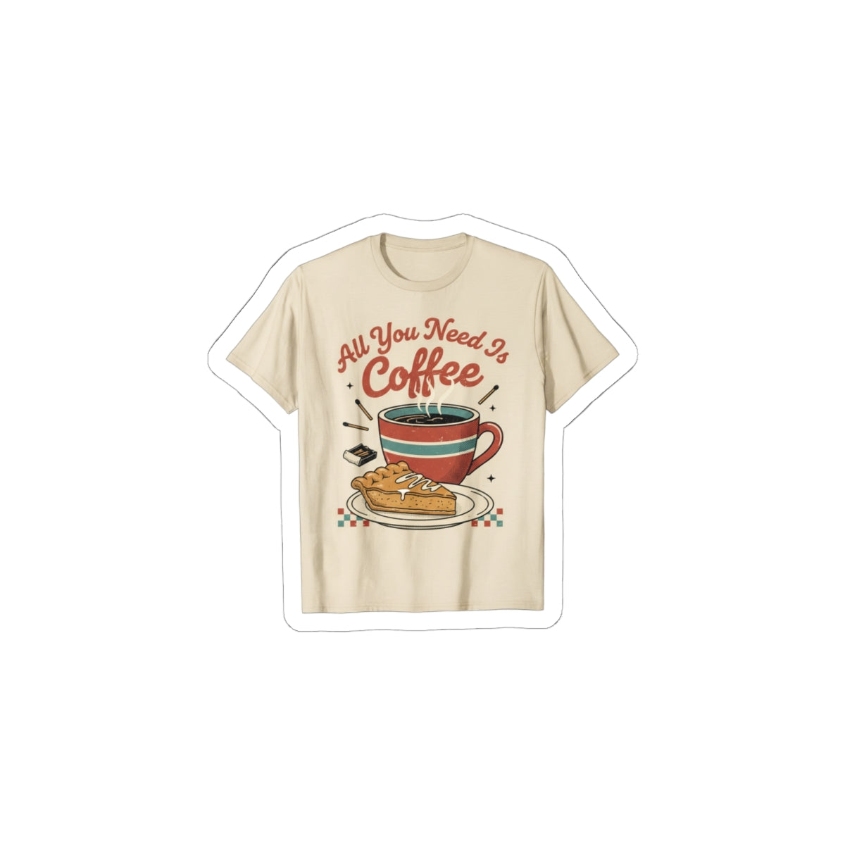 Diner Match Cover Coffee Sticker | vintage ephemera art, retro micro ad