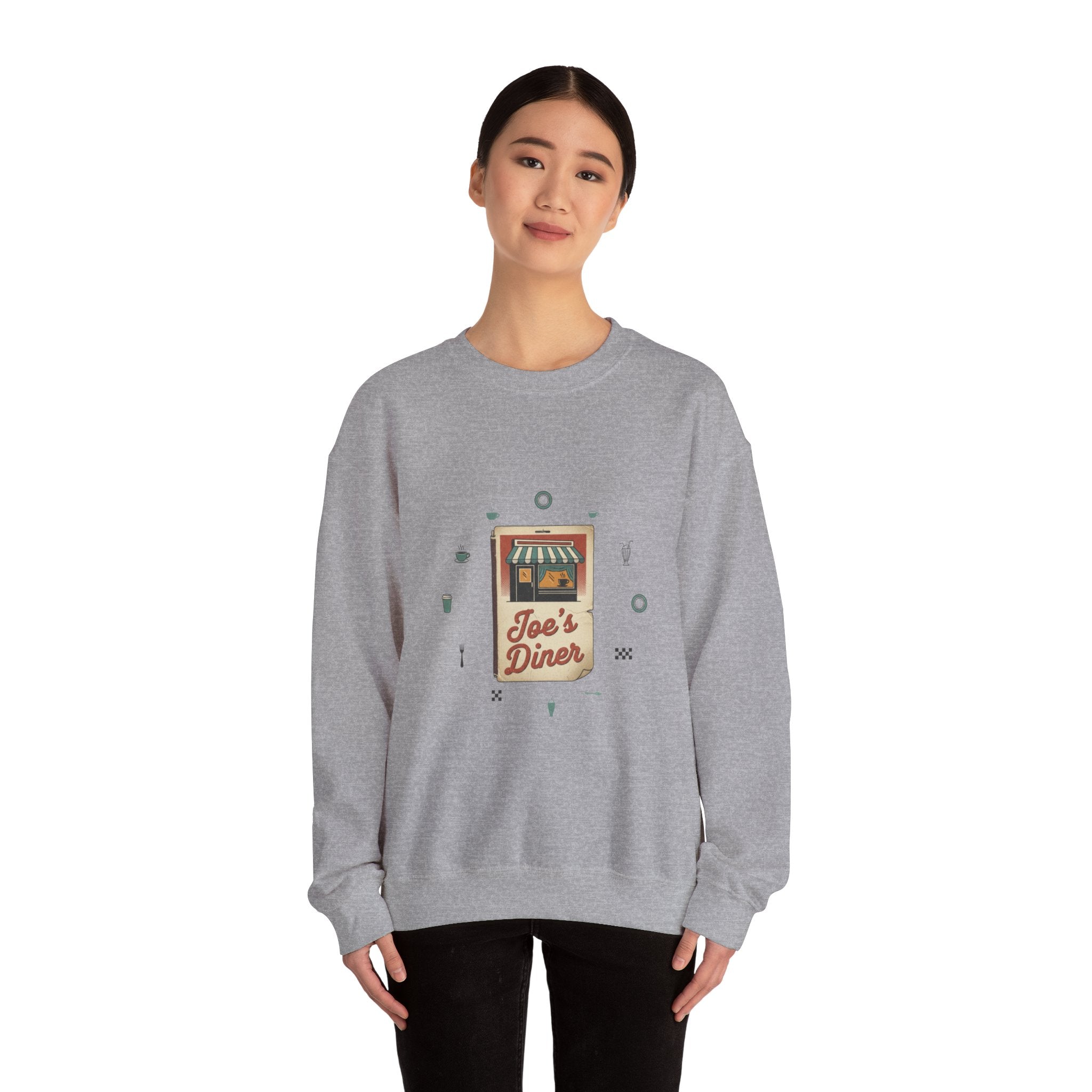 Diner Matchbook Graphic Sweatshirt | vintage ephemera art, retro micro ad print