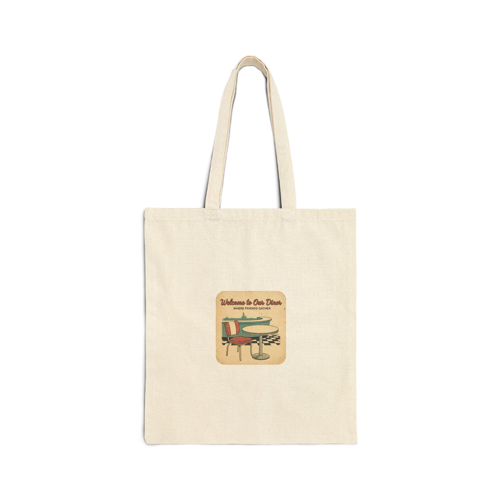 Diner Matchbook Graphic Tote | vintage ephemera art, retro pocket logo nostalgia