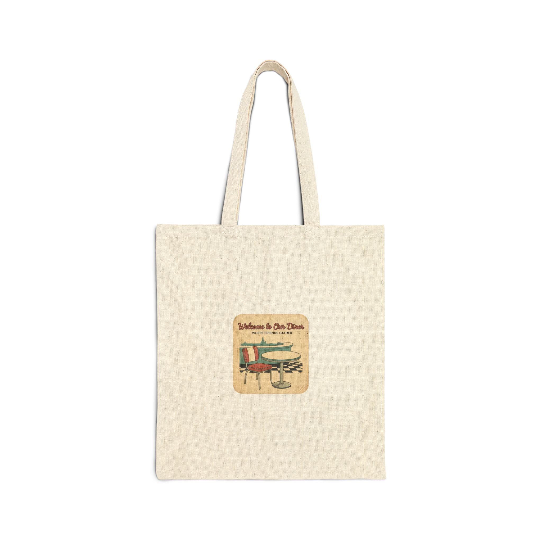 Diner Matchbook Graphic Tote | vintage ephemera art, retro pocket logo nostalgia