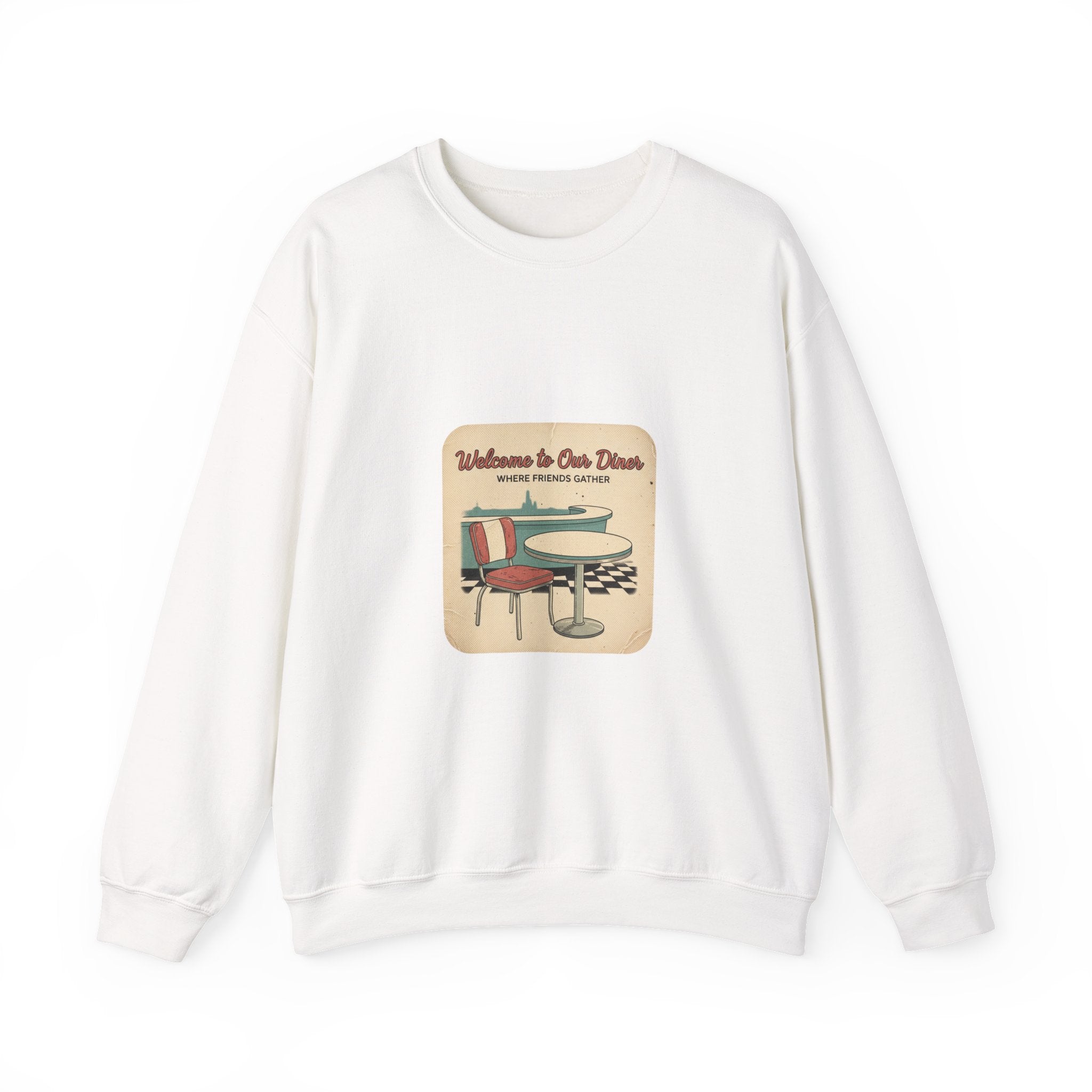 Diner Match Cover Graphic Sweatshirt | vintage ephemera art, retro micro ad print