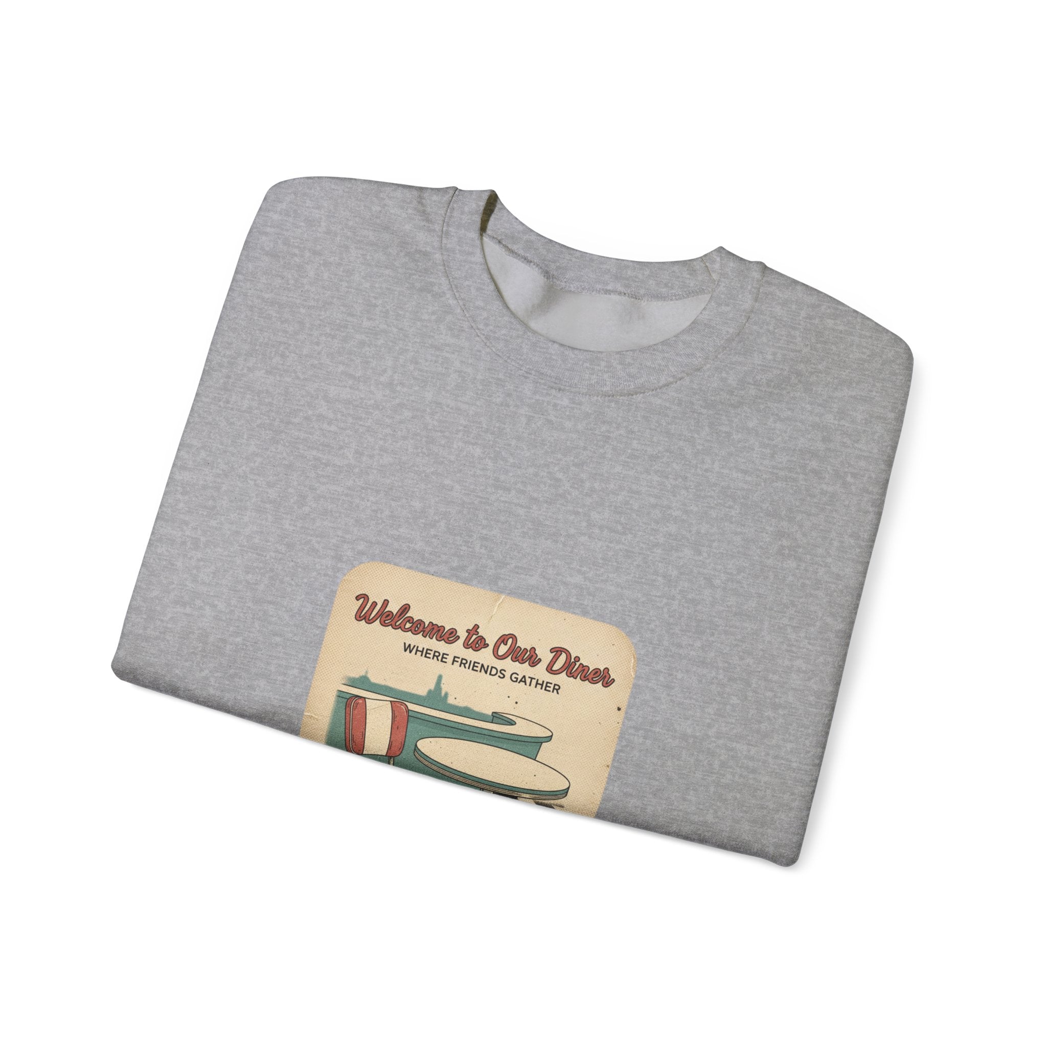 Diner Match Cover Graphic Sweatshirt | vintage ephemera art, retro micro ad print