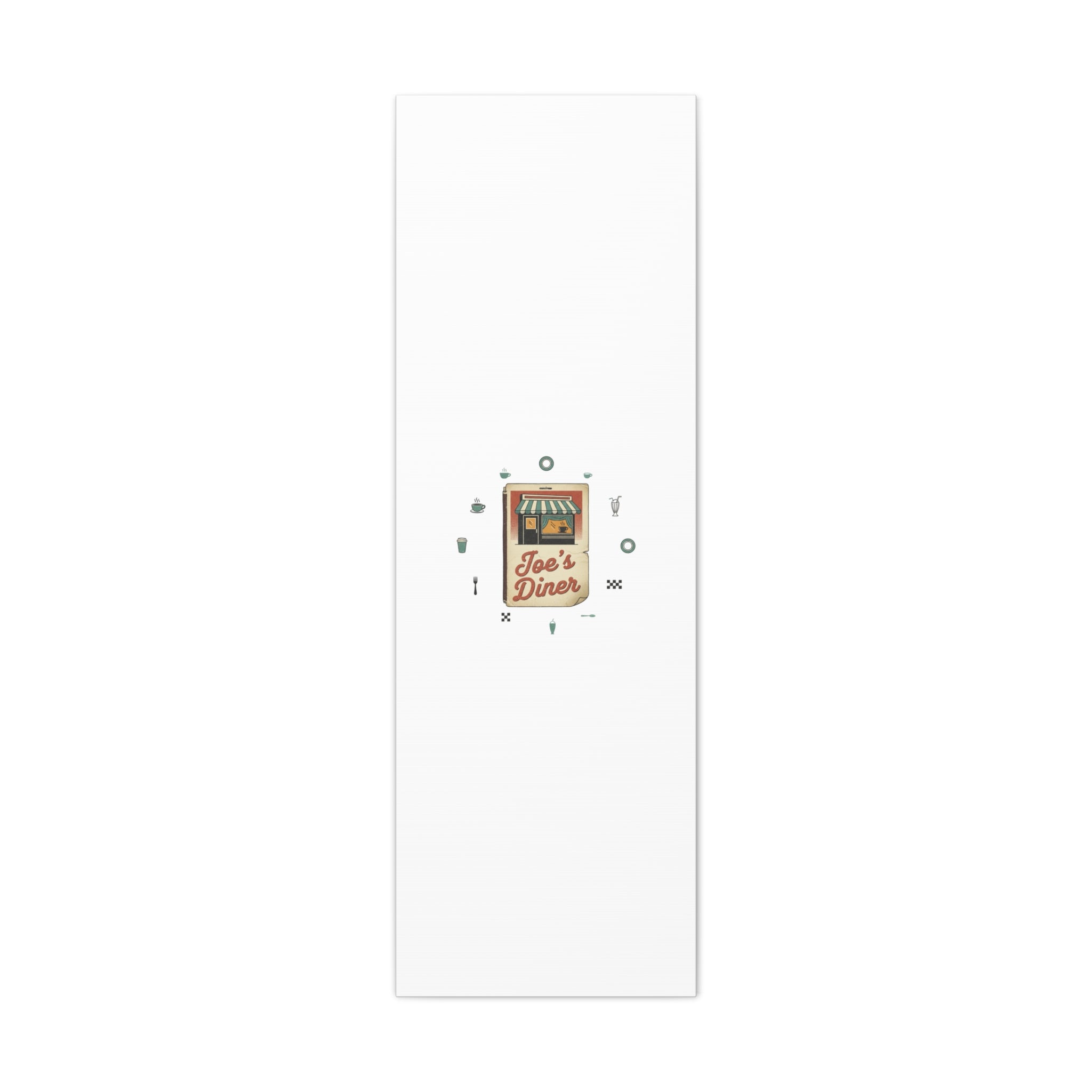 Diner Matchbook Graphic Canvas, Vintage Ephemera Art | Retro Micro Ad Print