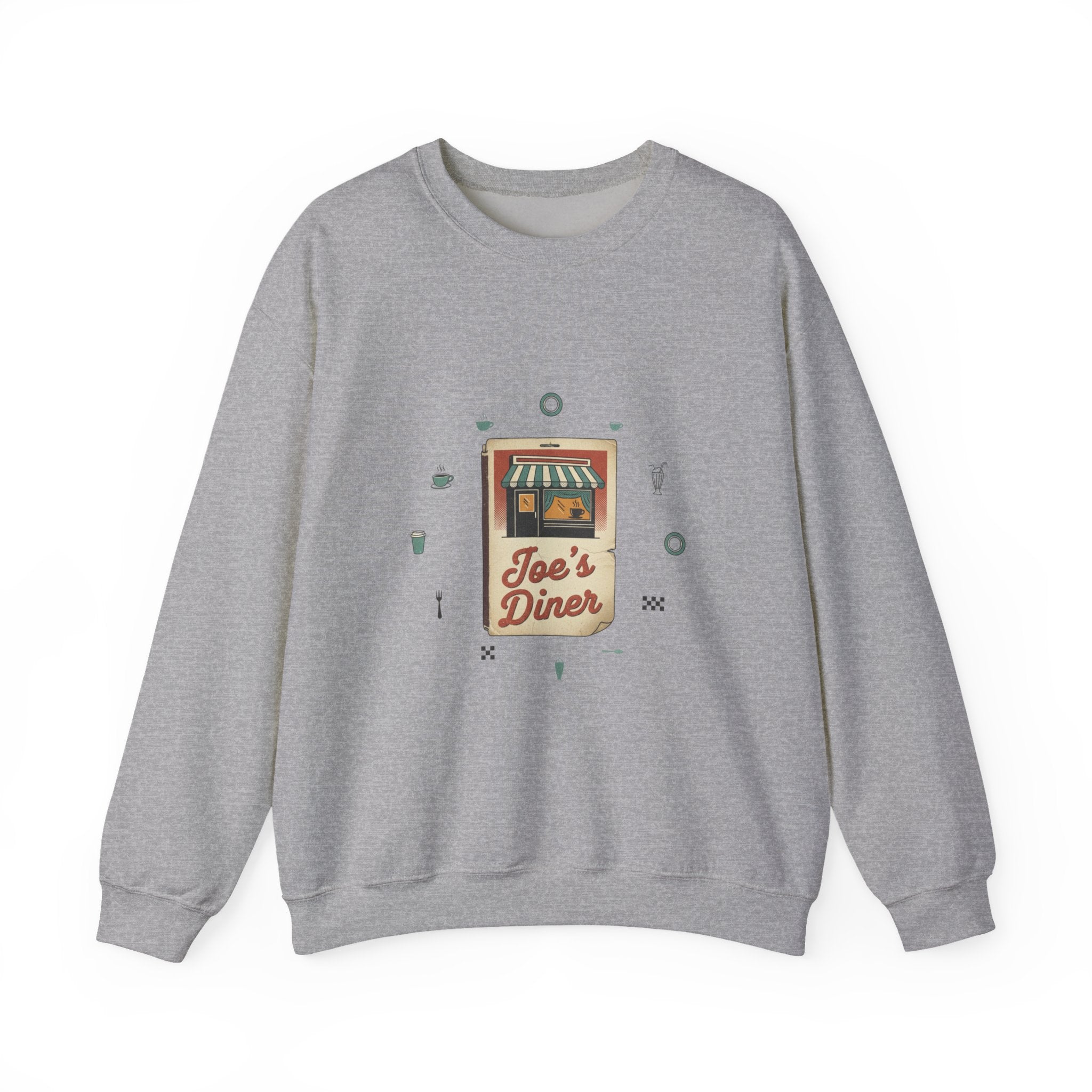 Diner Matchbook Graphic Sweatshirt | vintage ephemera art, retro micro ad print