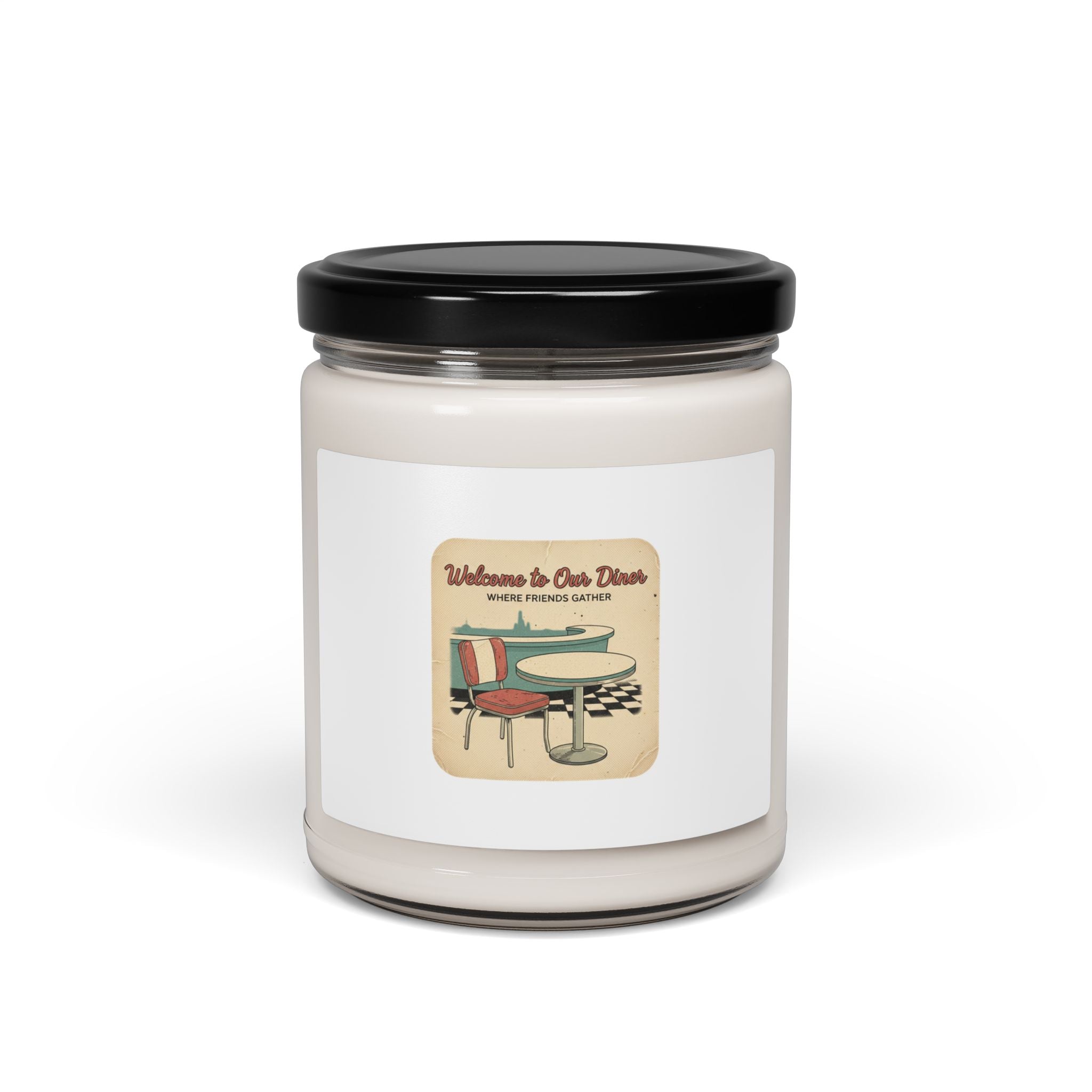 Diner Matchbook Graphic Candle | Vintage Ephemera, Retro Micro Ad