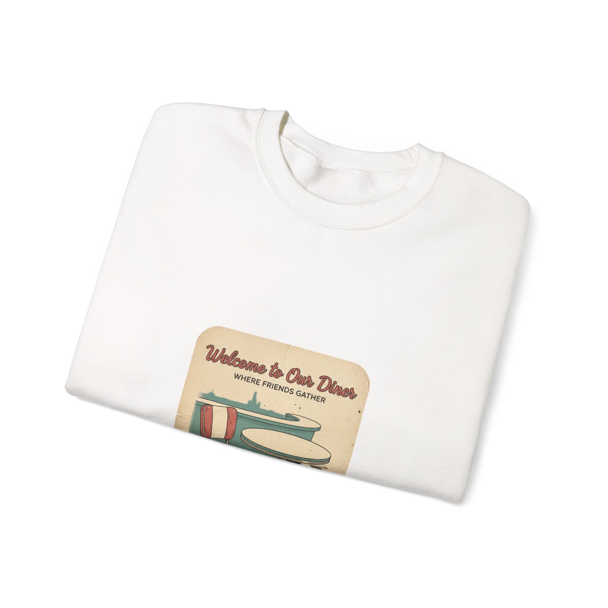 Diner Match Cover Graphic Sweatshirt | vintage ephemera art, retro micro ad print