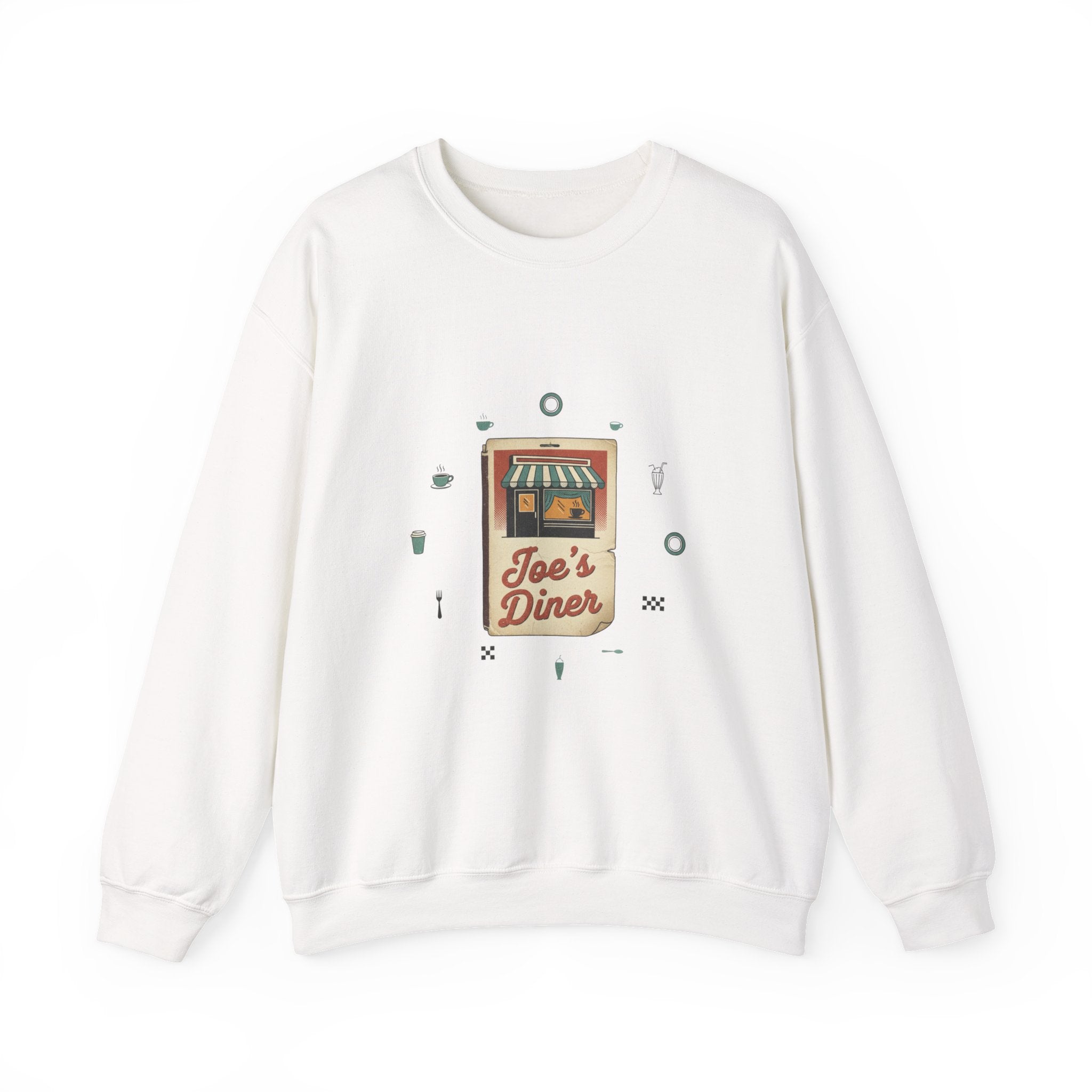 Diner Matchbook Graphic Sweatshirt | vintage ephemera art, retro micro ad print