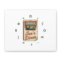 Diner Matchbook Graphic Canvas, Vintage Ephemera Art | Retro Micro Ad Print