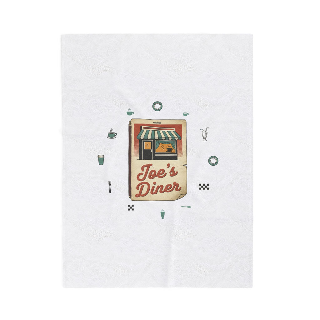 Diner Matchbook Graphic Blanket | vintage ephemera art, retro micro ad print
