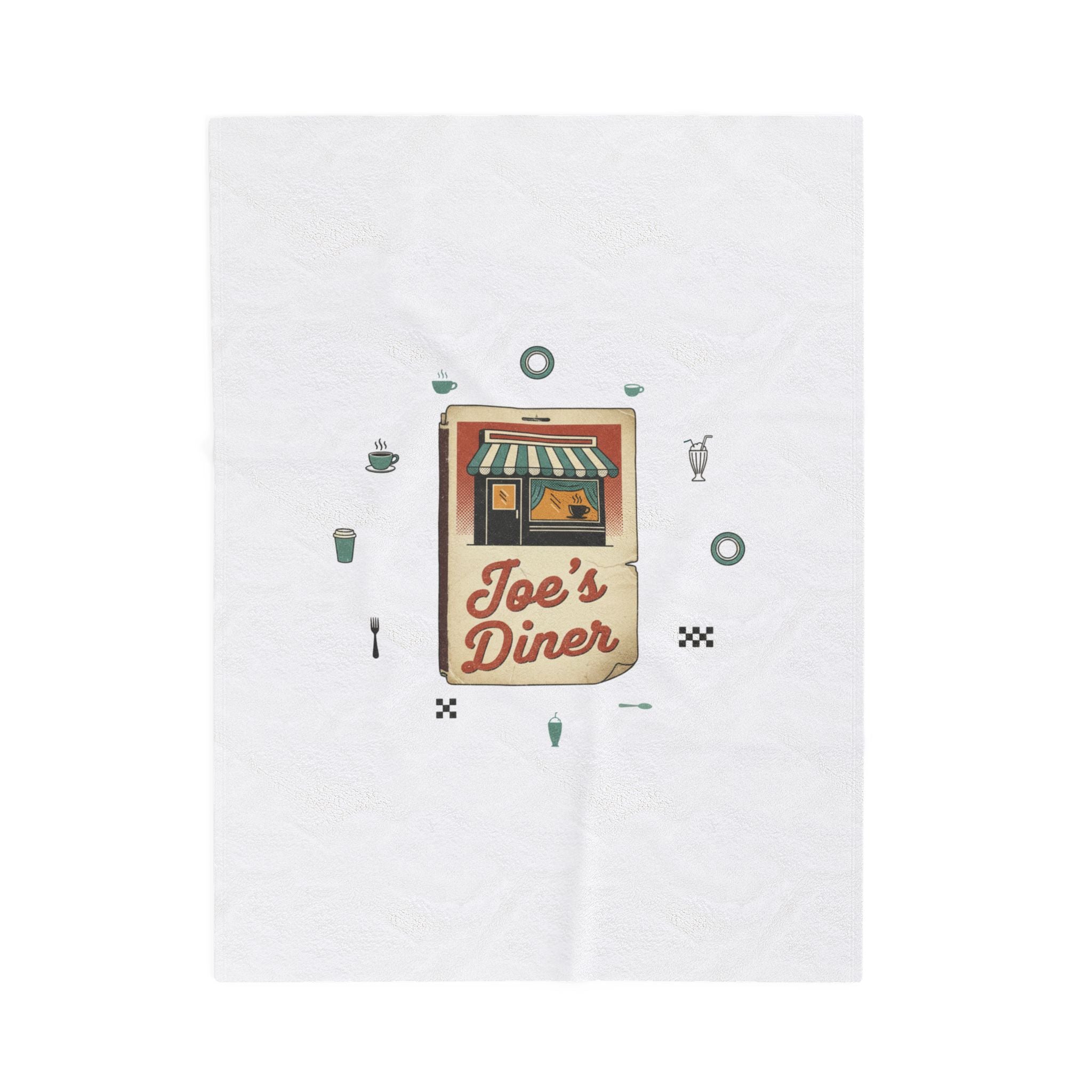 Diner Matchbook Graphic Blanket | vintage ephemera art, retro micro ad print