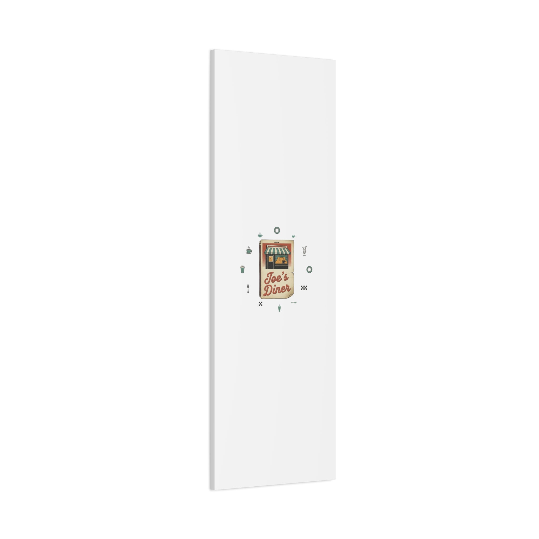 Diner Matchbook Graphic Canvas, Vintage Ephemera Art | Retro Micro Ad Print