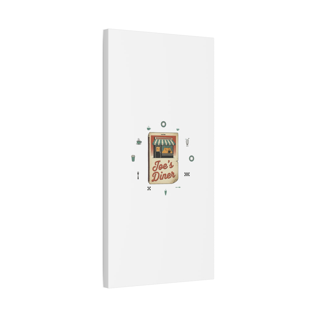 Diner Matchbook Graphic Canvas, Vintage Ephemera Art | Retro Micro Ad Print