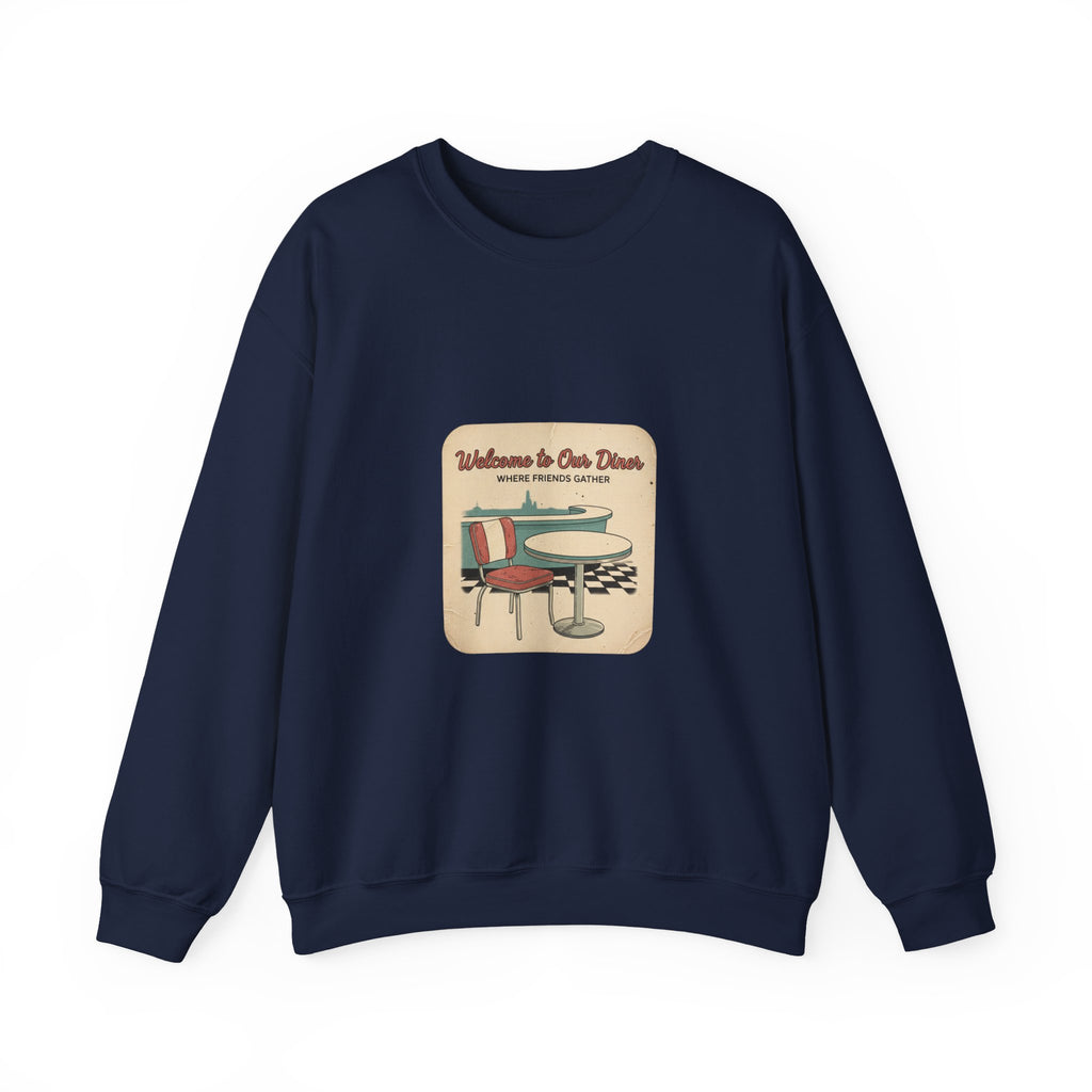 Diner Match Cover Graphic Sweatshirt | vintage ephemera art, retro micro ad print