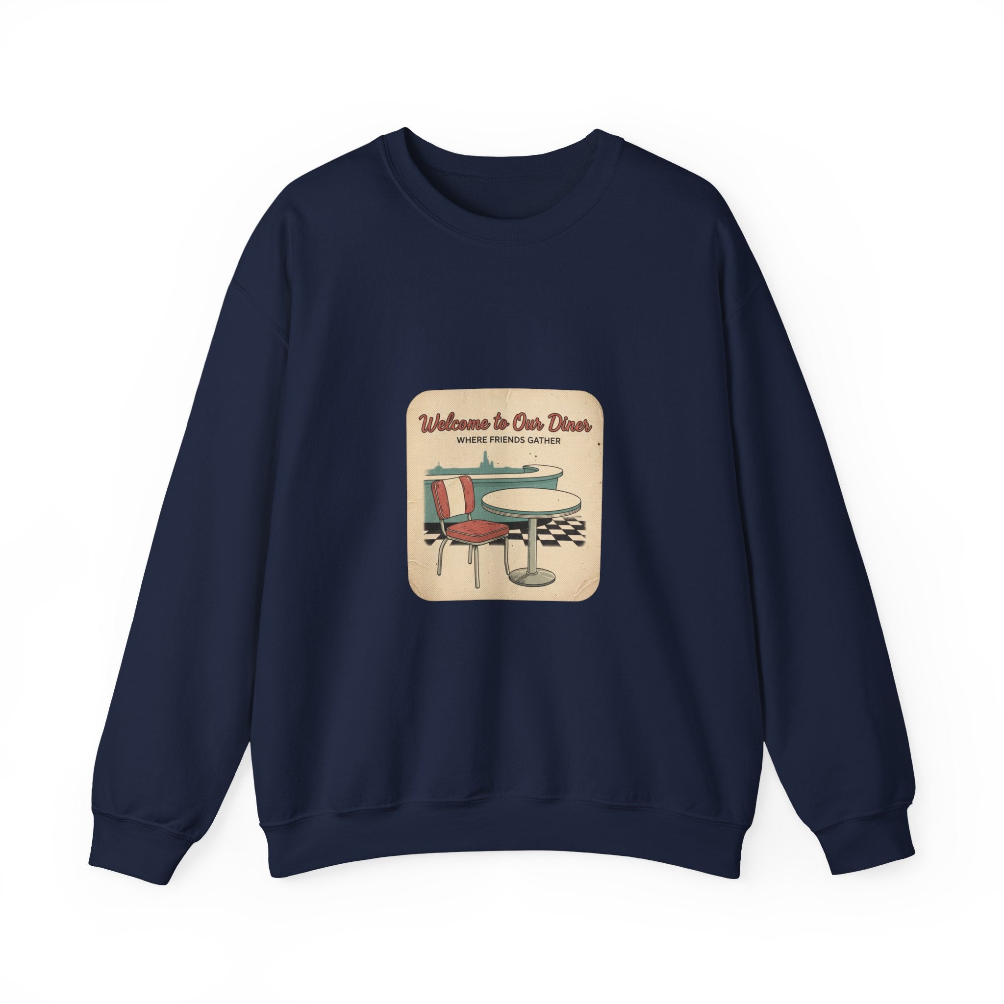 Diner Match Cover Graphic Sweatshirt | vintage ephemera art, retro micro ad print