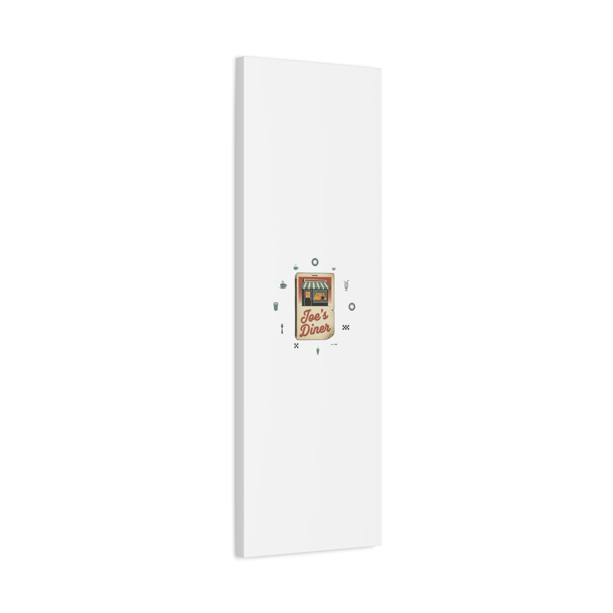 Diner Matchbook Graphic Canvas, Vintage Ephemera Art | Retro Micro Ad Print