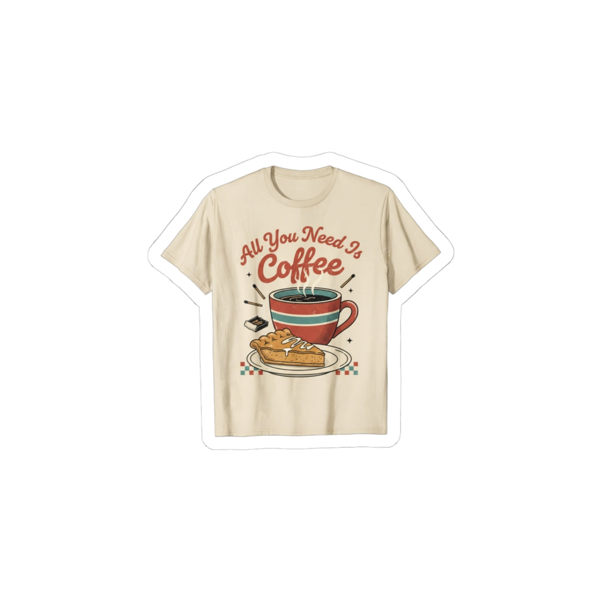 Diner Match Cover Coffee Sticker | vintage ephemera art, retro micro ad