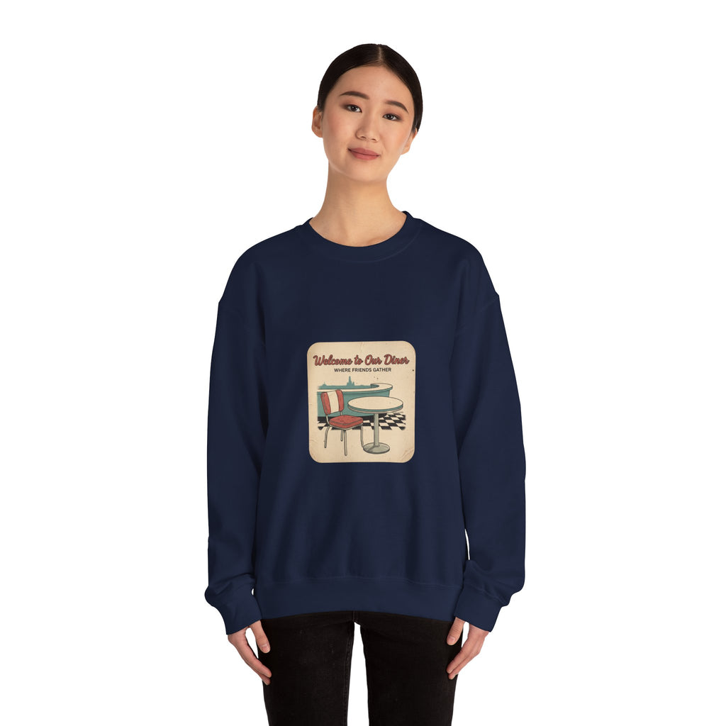 Diner Match Cover Graphic Sweatshirt | vintage ephemera art, retro micro ad print
