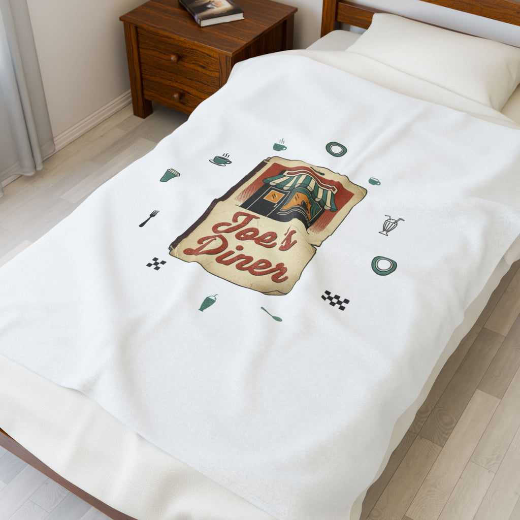 Diner Matchbook Graphic Blanket | vintage ephemera art, retro micro ad print
