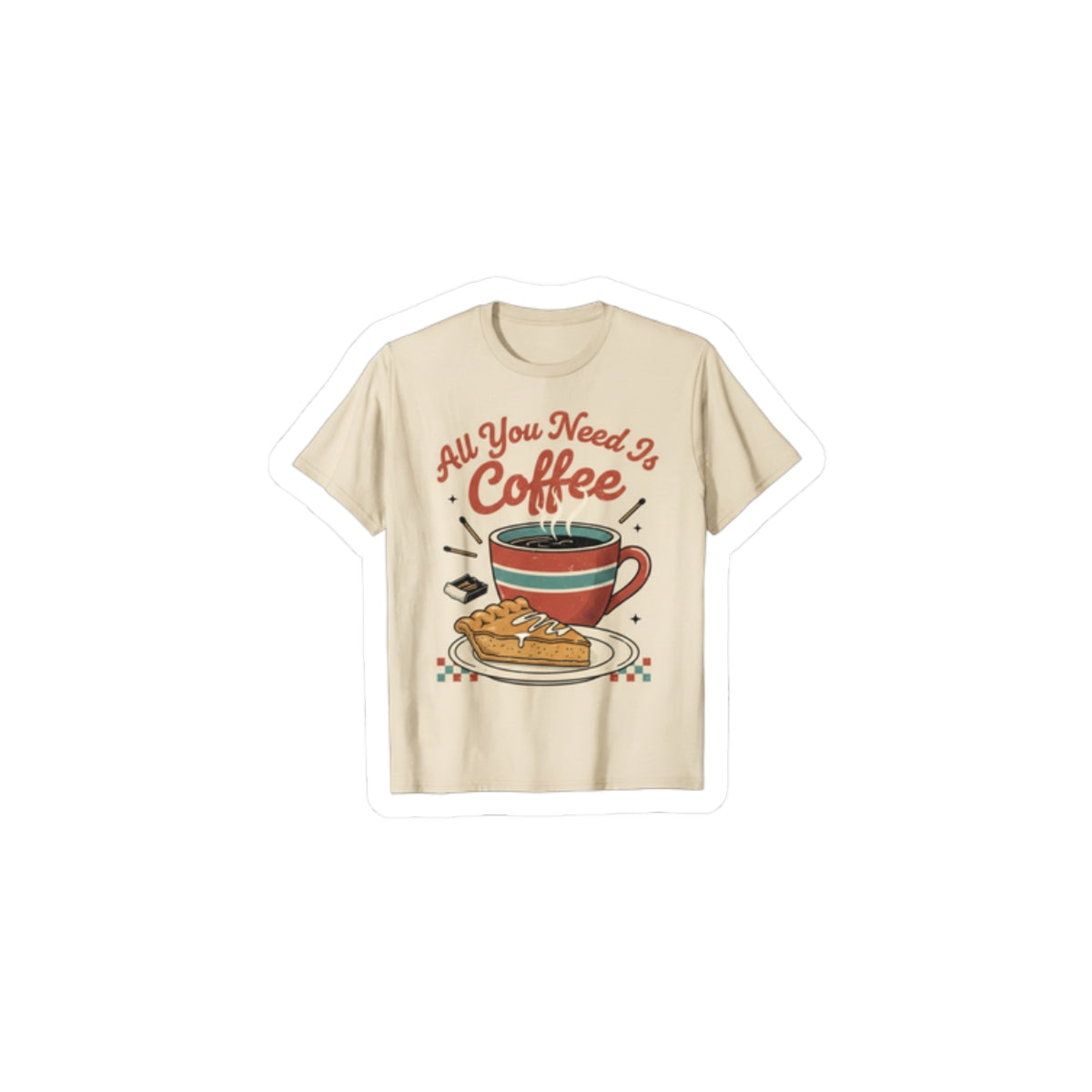 Diner Match Cover Coffee Sticker | vintage ephemera art, retro micro ad