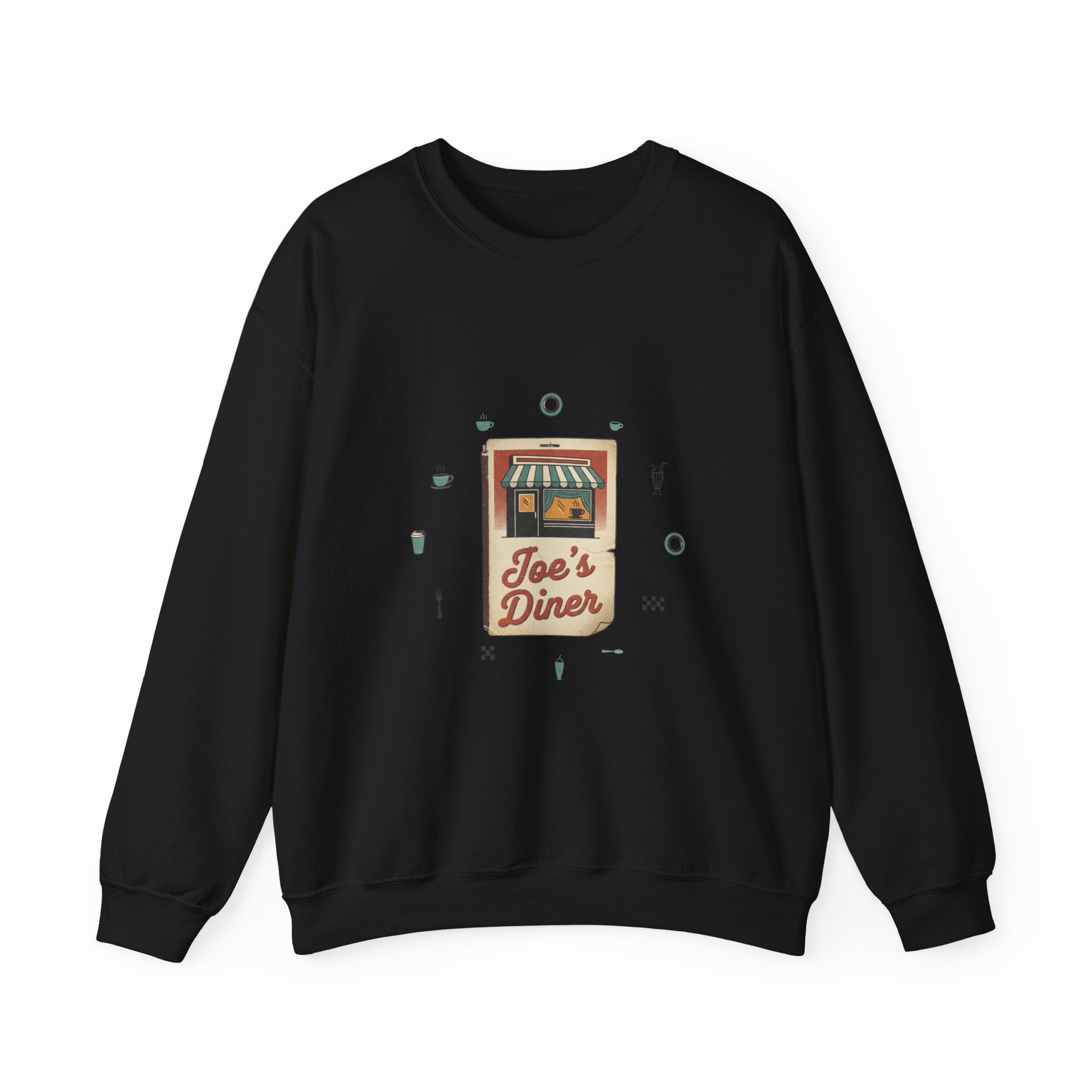 Diner Matchbook Graphic Sweatshirt | vintage ephemera art, retro micro ad print