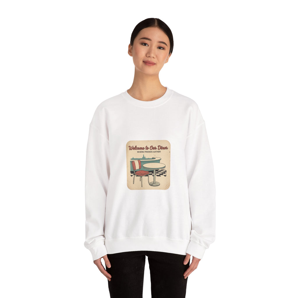 Diner Match Cover Graphic Sweatshirt | vintage ephemera art, retro micro ad print
