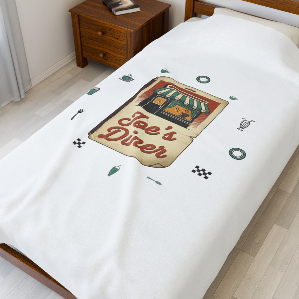 Diner Matchbook Graphic Blanket | vintage ephemera art, retro micro ad print