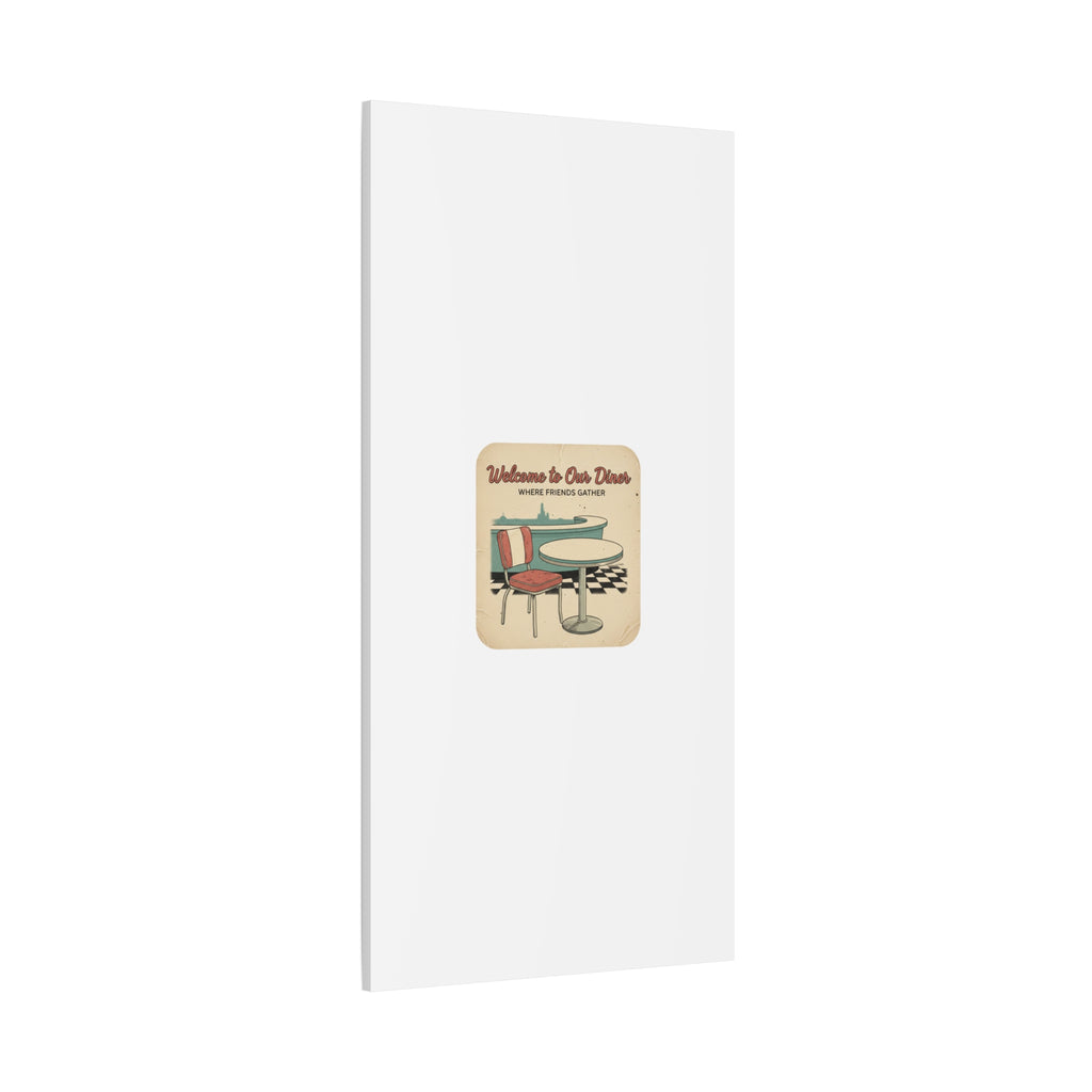 Diner Match Cover Canvas, Vintage Ephemera Art, Retro Micro Ad Print
