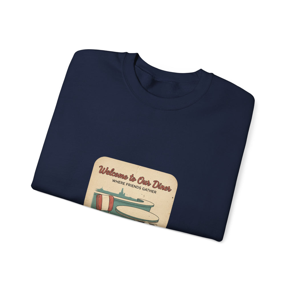 Diner Match Cover Graphic Sweatshirt | vintage ephemera art, retro micro ad print