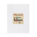 Diner Matchbook Graphic Velveteen Plush Blanket | vintage ephemera art, retro micro ad print
