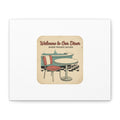 Diner Match Cover Canvas, Vintage Ephemera Art, Retro Micro Ad Print