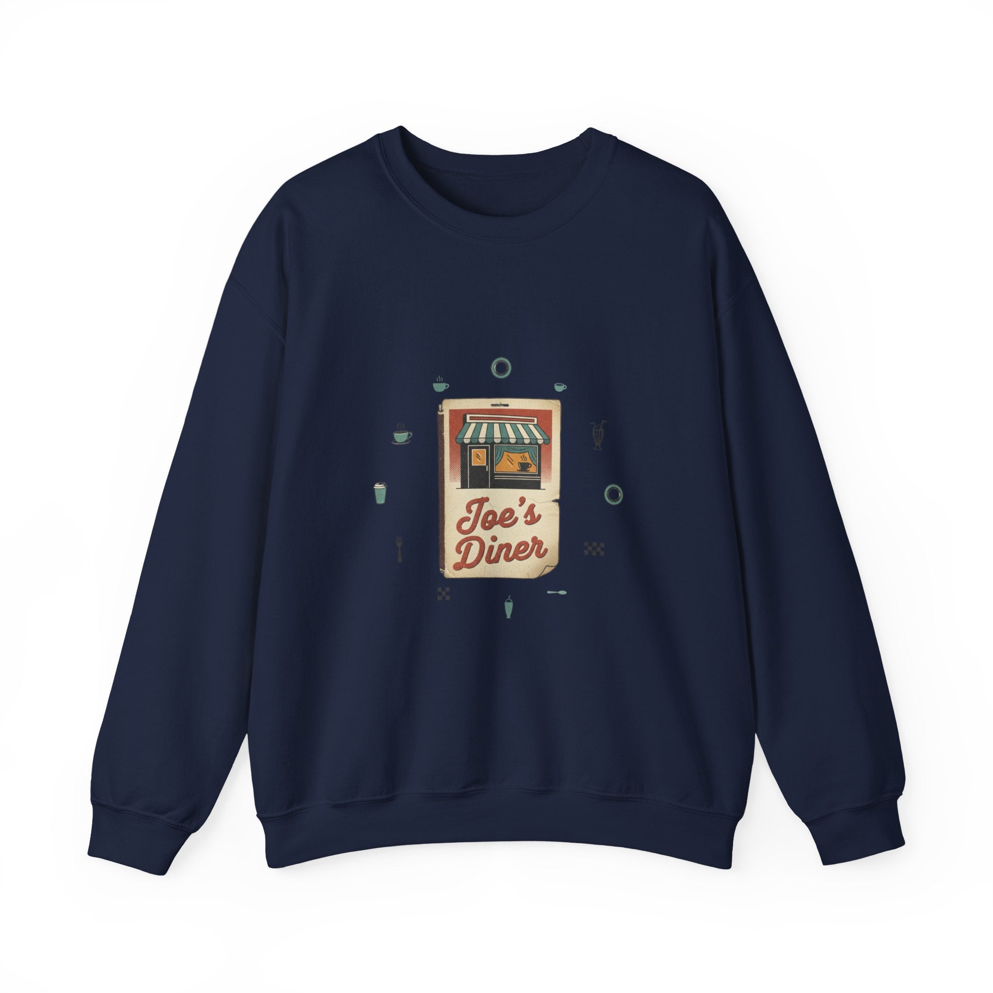 Diner Matchbook Graphic Sweatshirt | vintage ephemera art, retro micro ad print