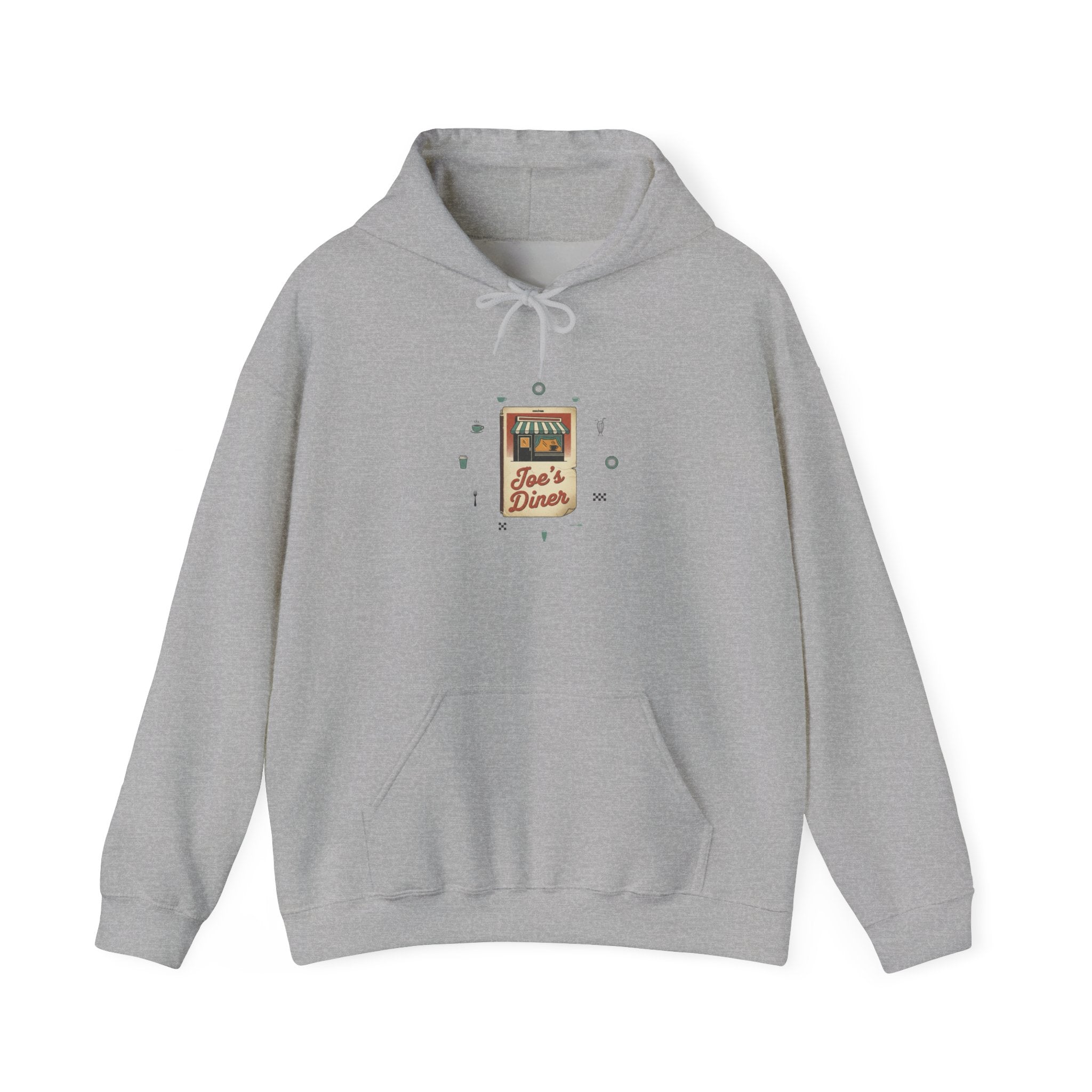 Diner Match Cover Pocket Logo Hoodie | vintage ephemera art, retro micro ad print