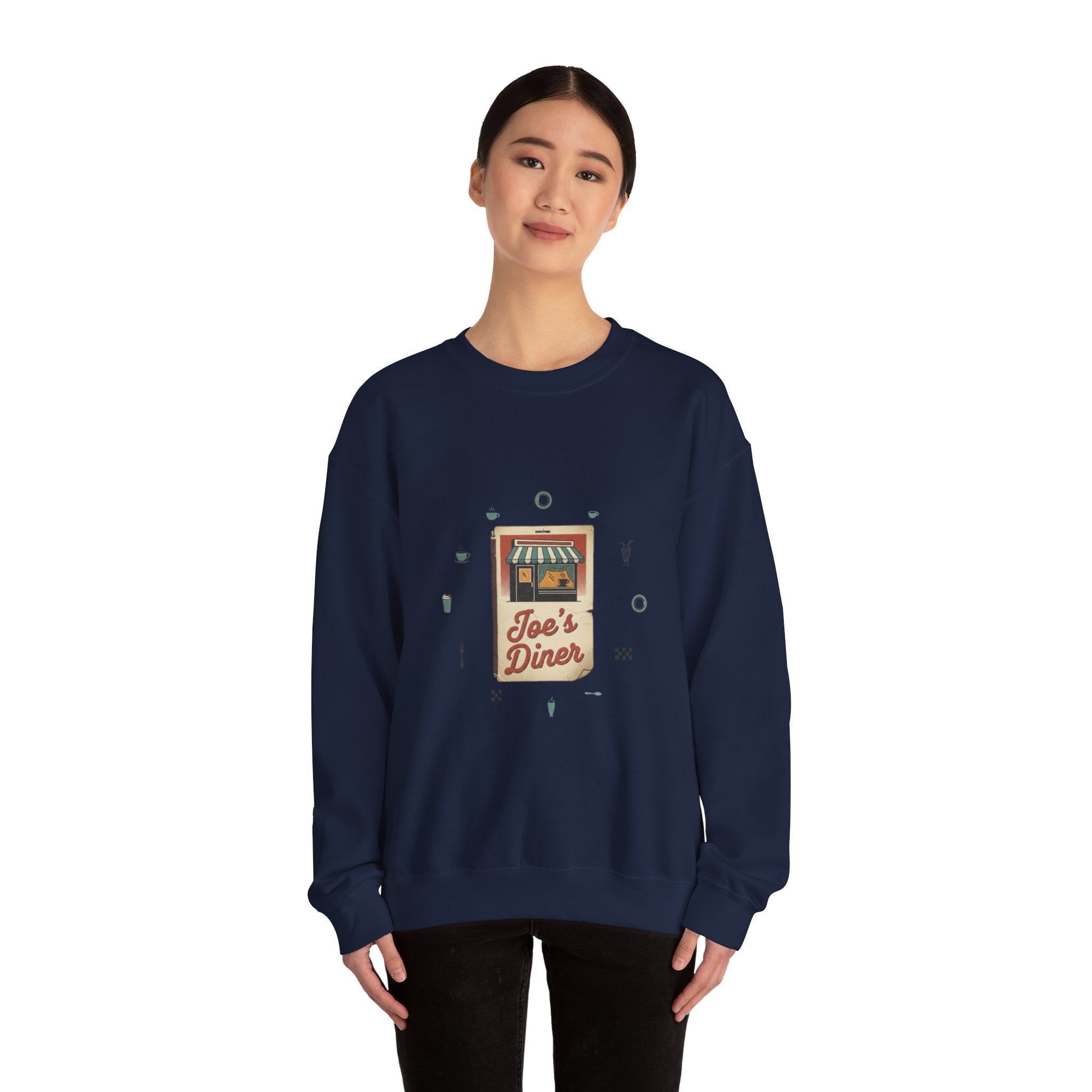 Diner Matchbook Graphic Sweatshirt | vintage ephemera art, retro micro ad print