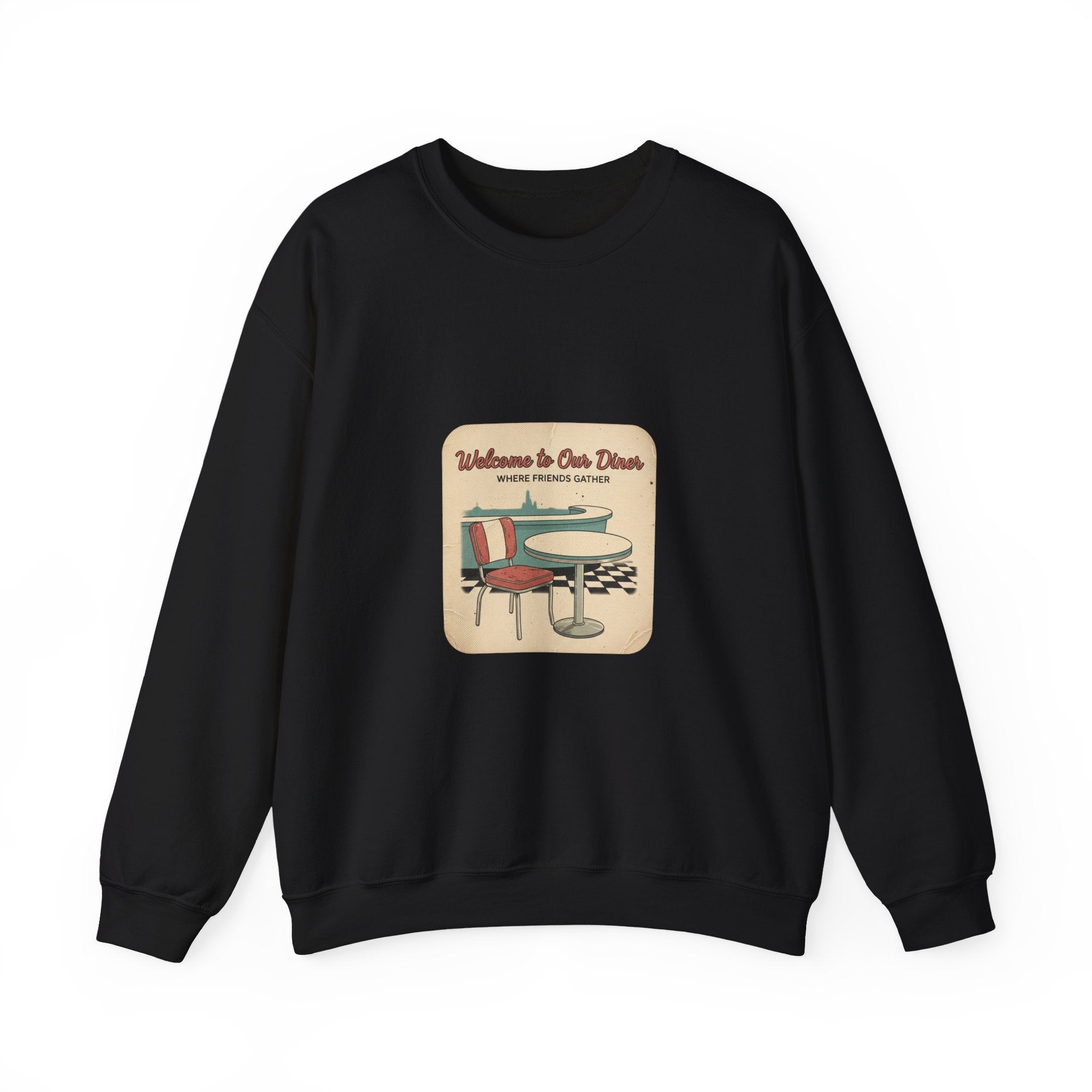 Diner Match Cover Graphic Sweatshirt | vintage ephemera art, retro micro ad print